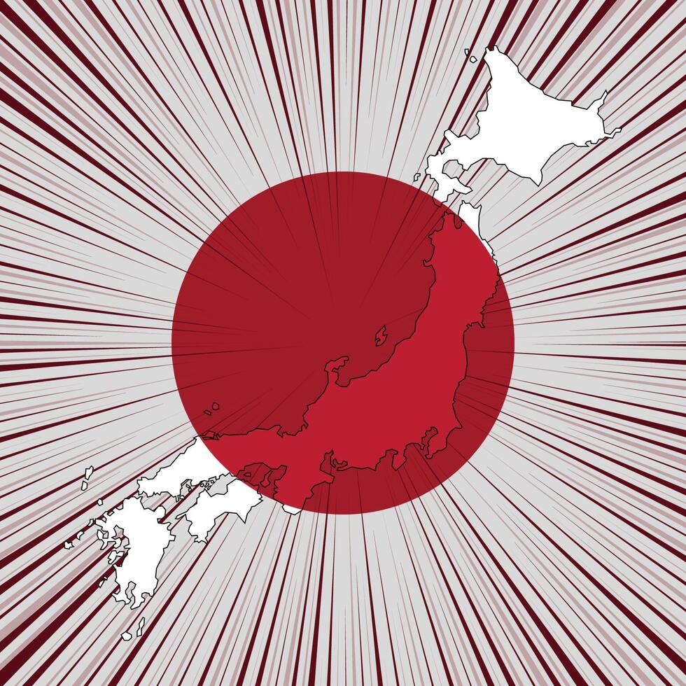 Giappone nazionale giorno carta geografica design vettore