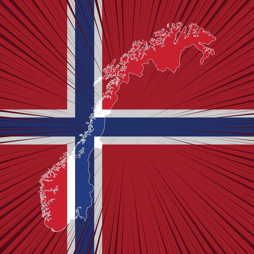 Norvegia nazionale giorno carta geografica design vettore