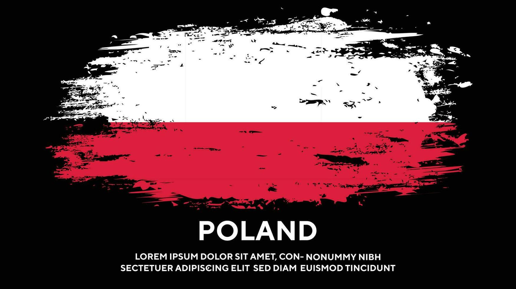 colorato Polonia grunge struttura bandiera design vettore