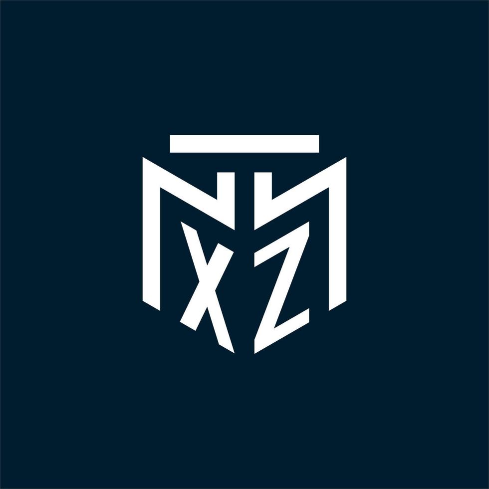 xz monogramma iniziale logo con astratto geometrico stile design vettore