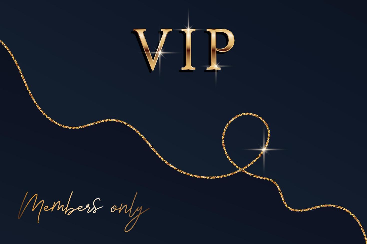 moderno nero vip sfondo con d'oro linee, testo. elegante design per attività commerciale, lealtà, bonus, saluto carta, regalo certificato modello. vettore illustrazione per club, festa, invito, premio