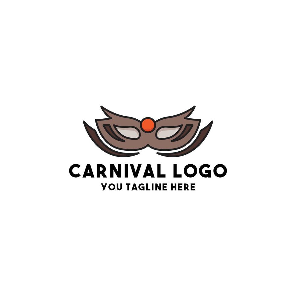 carnevale logo concetto design moderno vettore