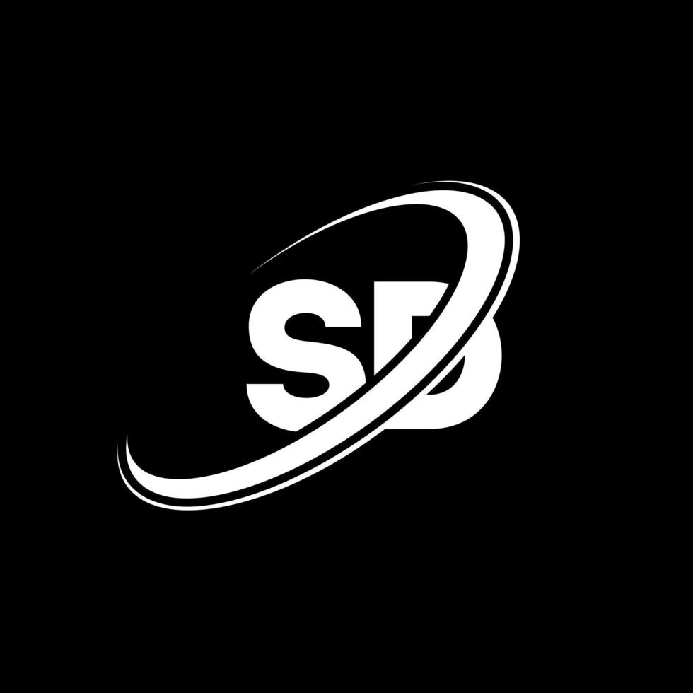 sd S d lettera logo design. iniziale lettera sd connesso cerchio maiuscolo monogramma logo rosso e blu. sd logo, S d design. sd, S d vettore