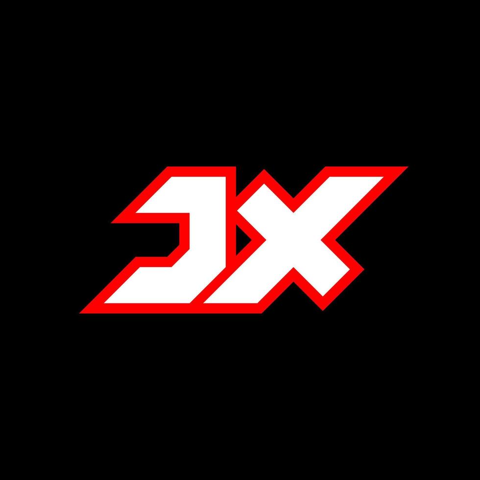 jx logo disegno, iniziale jx lettera design con fantascienza stile. jx logo per gioco, esportazione, tecnologia, digitale, Comunità o attività commerciale. j X sport moderno corsivo alfabeto font. tipografia urbano stile caratteri. vettore