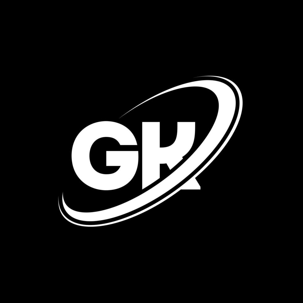 gk g K lettera logo design. iniziale lettera gk connesso cerchio maiuscolo monogramma logo rosso e blu. gk logo, g K design. gk, g K vettore