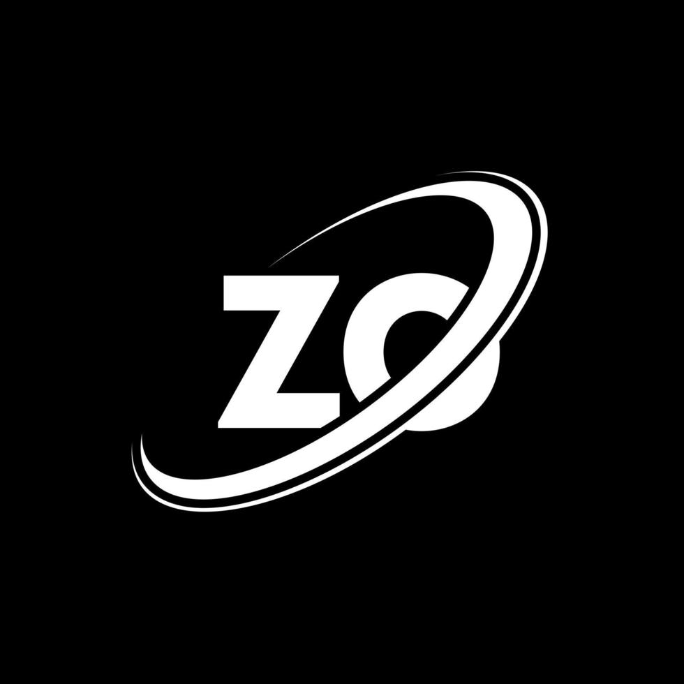 zo z o lettera logo design. iniziale lettera zo connesso cerchio maiuscolo monogramma logo rosso e blu. zo logo, z o design. zo, z o vettore