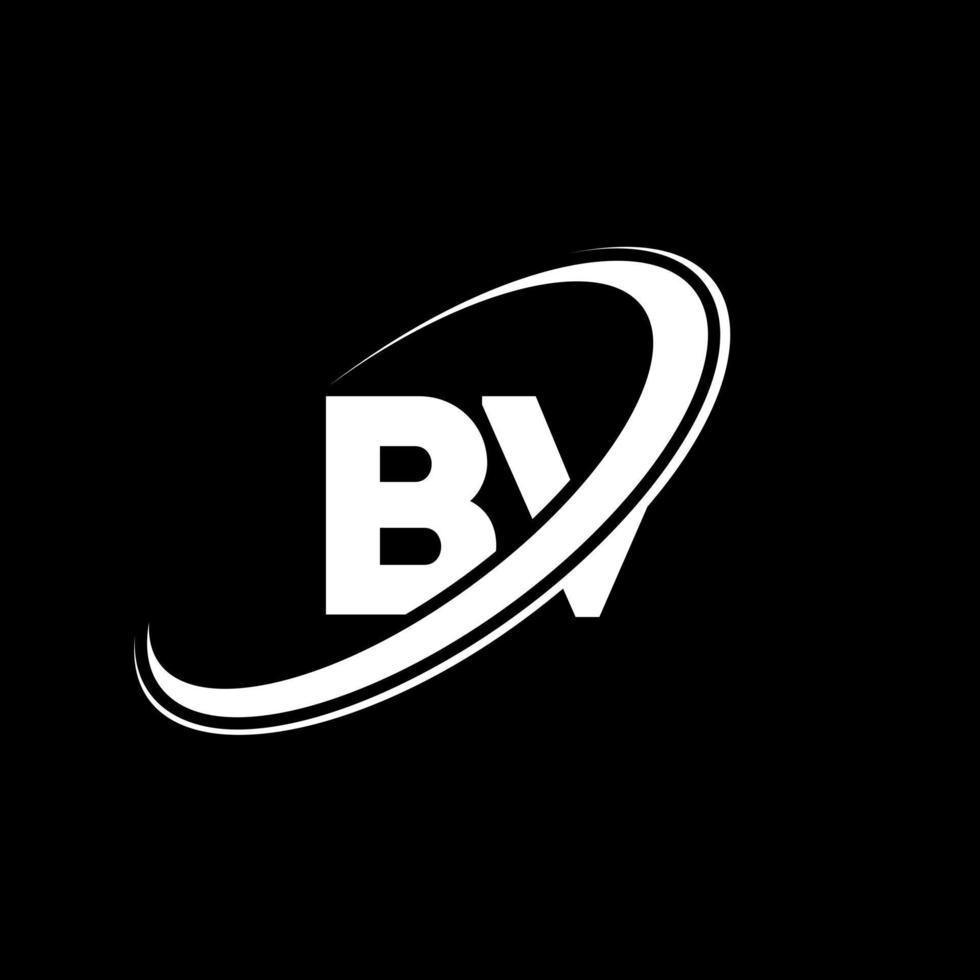 bv B v lettera logo design. iniziale lettera bv connesso cerchio maiuscolo monogramma logo rosso e blu. bv logo, B v design. bv, B v vettore