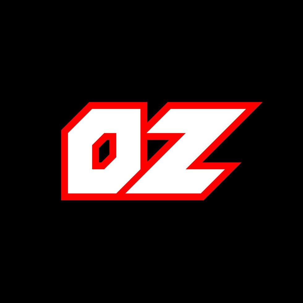 oz logo disegno, iniziale oz lettera design con fantascienza stile. oz logo per gioco, esportazione, tecnologia, digitale, Comunità o attività commerciale. o z sport moderno corsivo alfabeto font. tipografia urbano stile caratteri. vettore