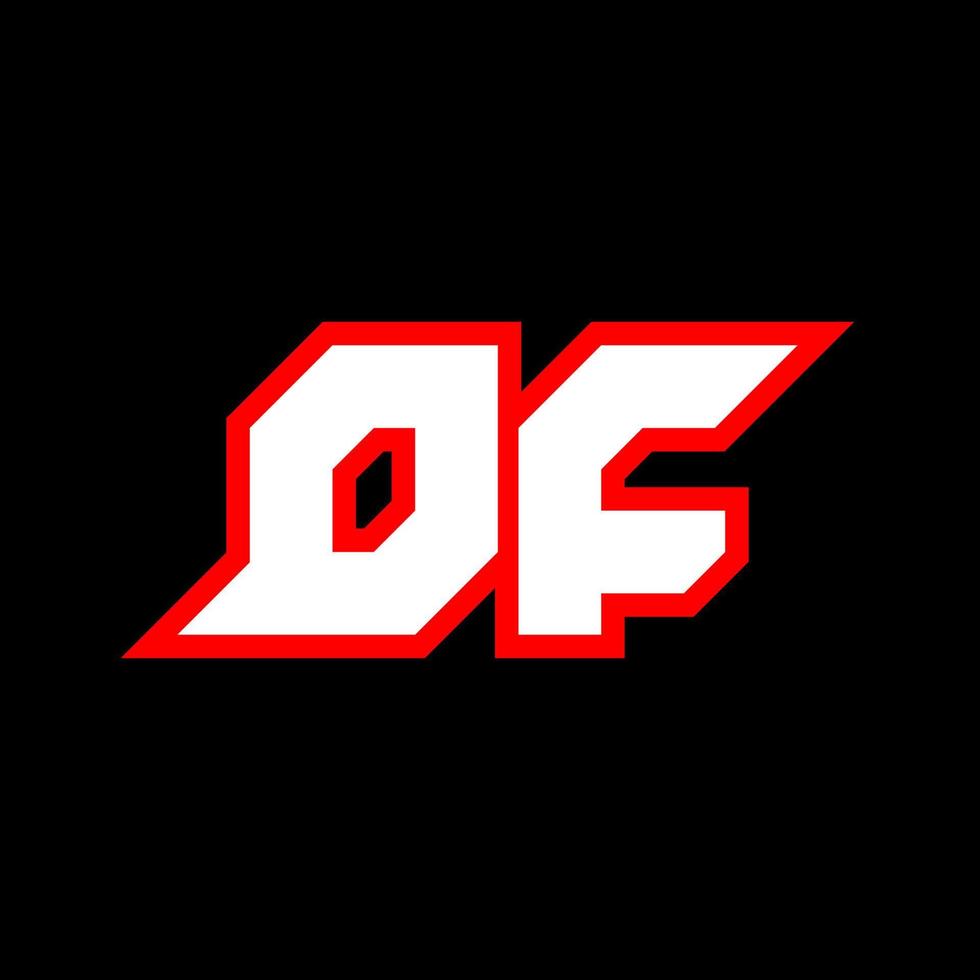 df logo disegno, iniziale df lettera design con fantascienza stile. df logo per gioco, esportazione, tecnologia, digitale, Comunità o attività commerciale. d f sport moderno corsivo alfabeto font. tipografia urbano stile caratteri. vettore