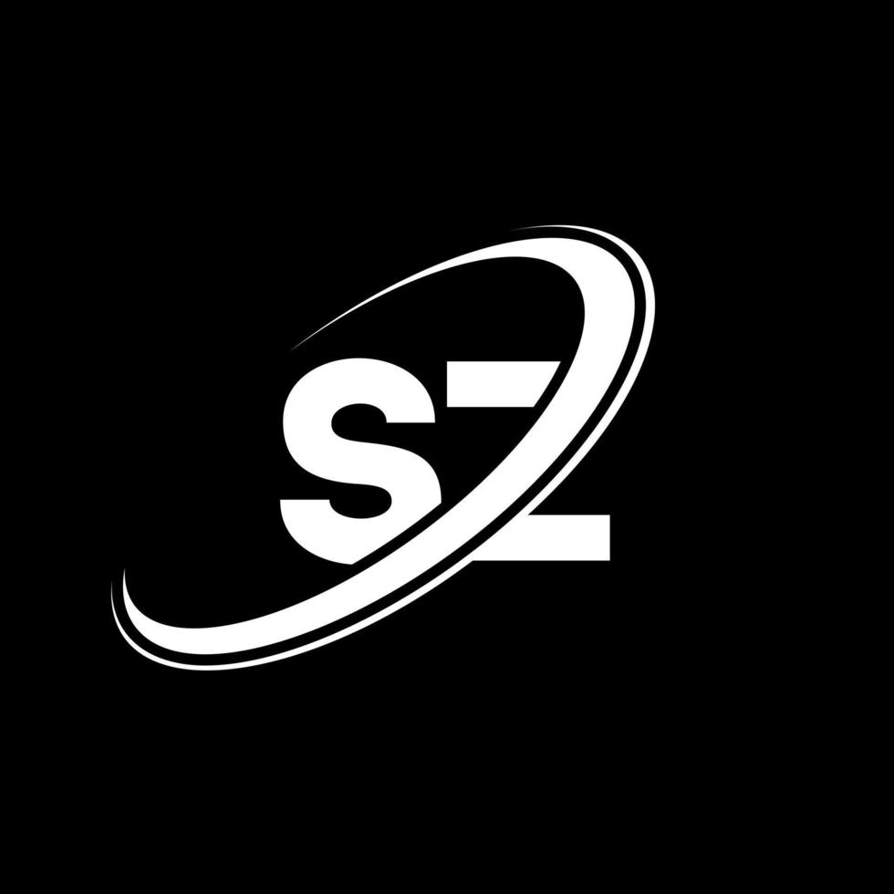 sz S z lettera logo design. iniziale lettera sz connesso cerchio maiuscolo monogramma logo rosso e blu. sz logo, S z design. tg, S z vettore