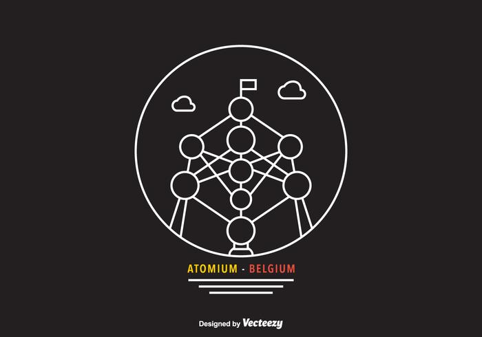 Atomium Vector Line Art gratuito