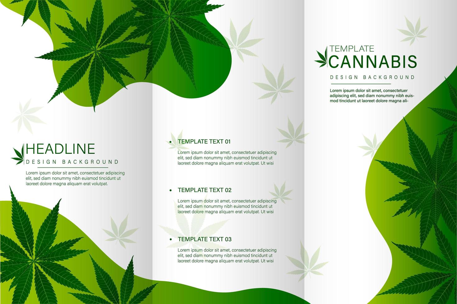 modello di brochure di cannabis vettore