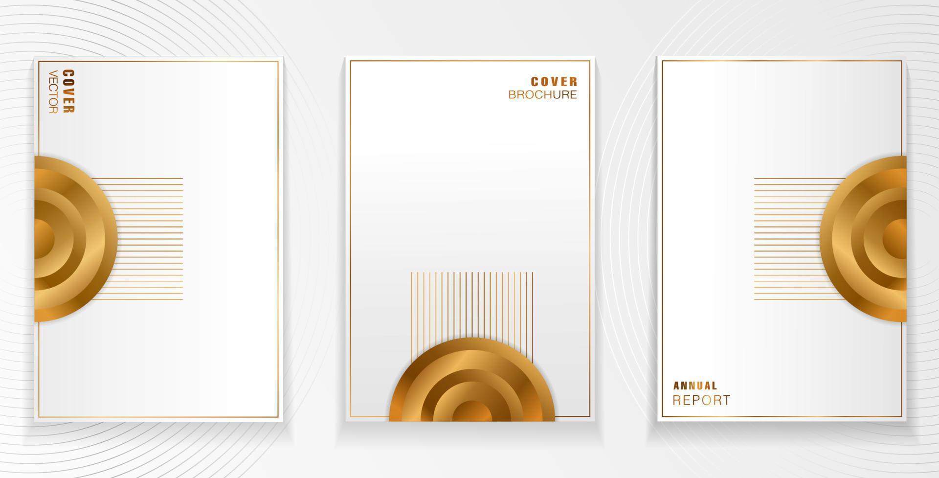 elegante oro e argento copertina design Perfetto per digitale stampa scopi vettore