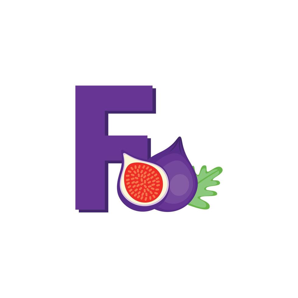lettera f alfabeto frutta Figura, clip arte vettore, illustrazione isolato su un' bianca sfondo vettore