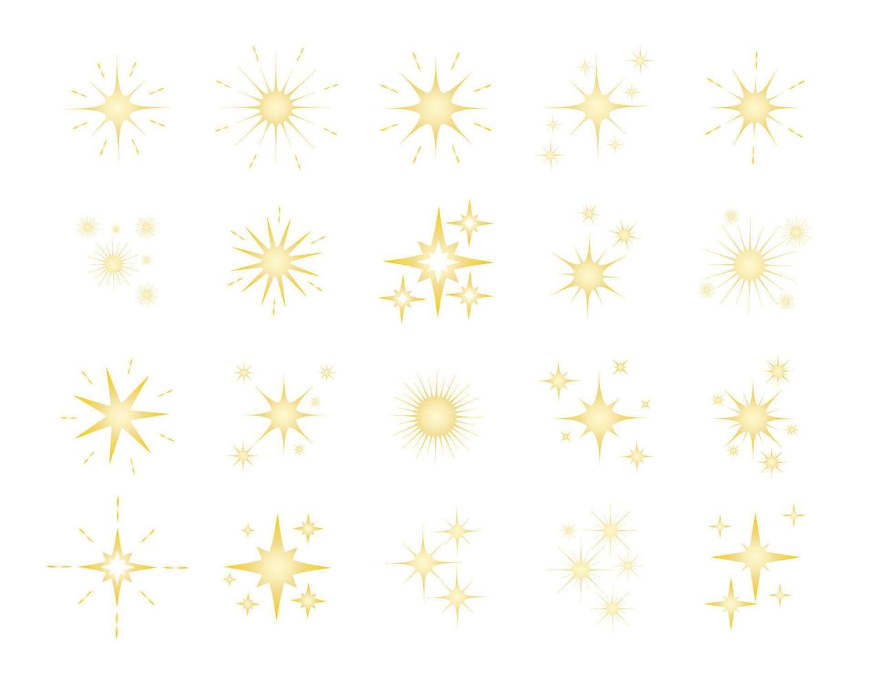 icona a forma di stella. set di icone di cielo, natale, preferiti e notte. illustrazione vettoriale