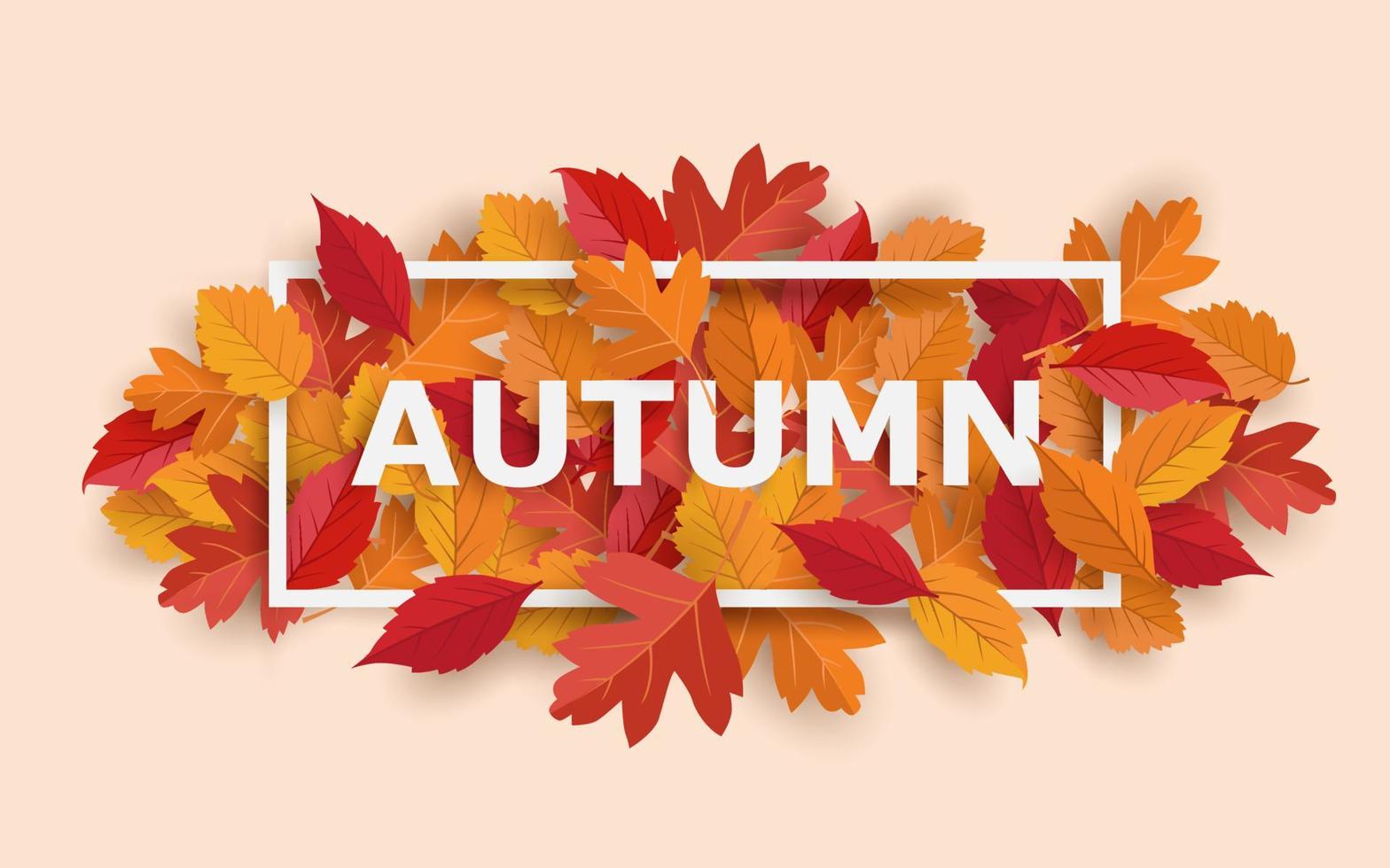 autunno sfondo design con le foglie. autunno le foglie decorativo vettore