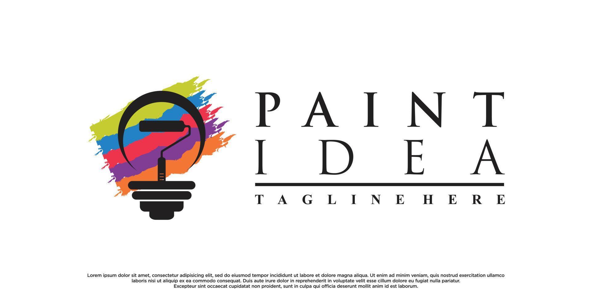 dipingere idea logo design con creativo moderno concetto premio vettore