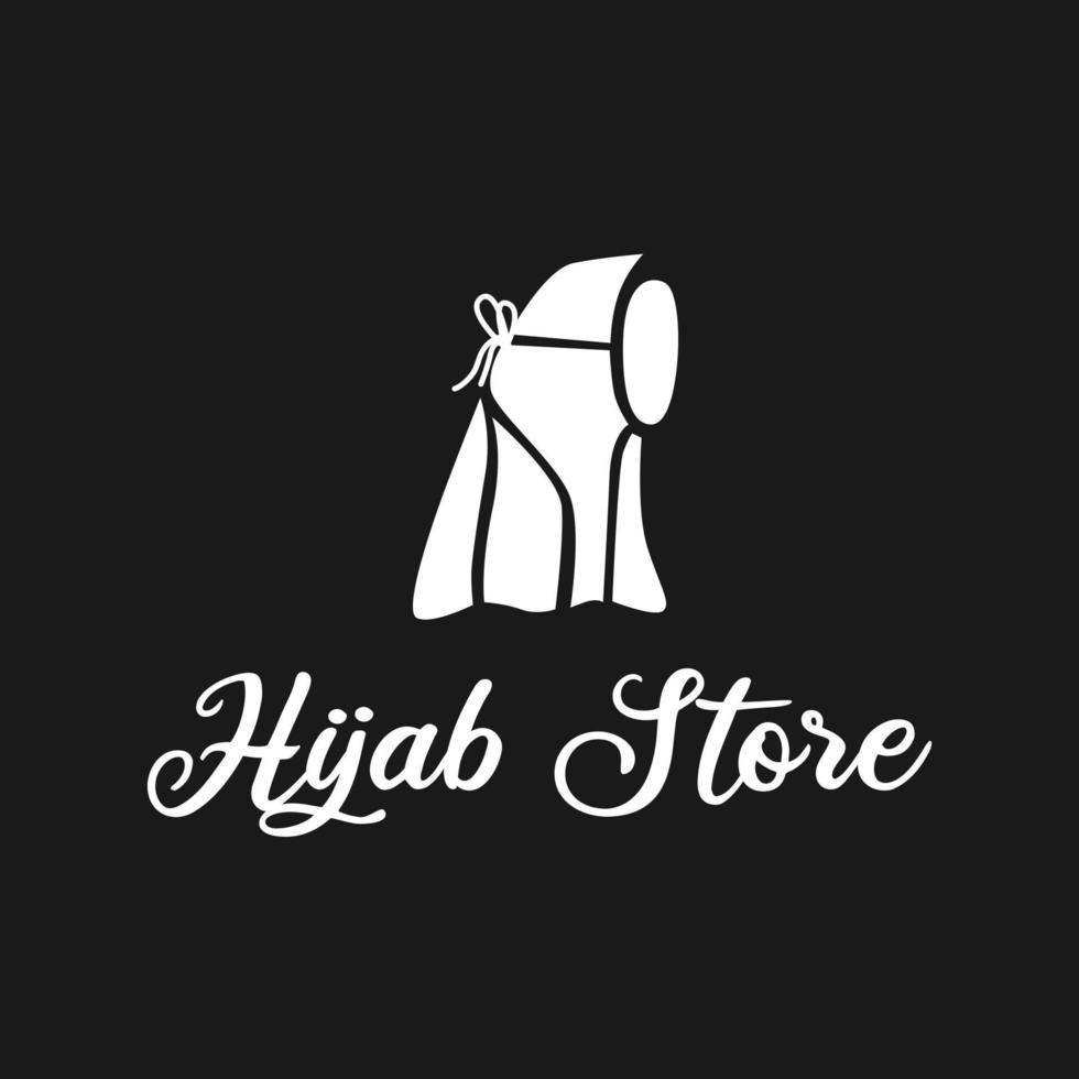 musulmano donna hijab logo vettore design