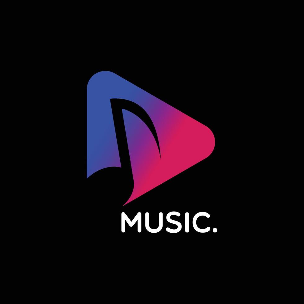 musica logo icona vettore