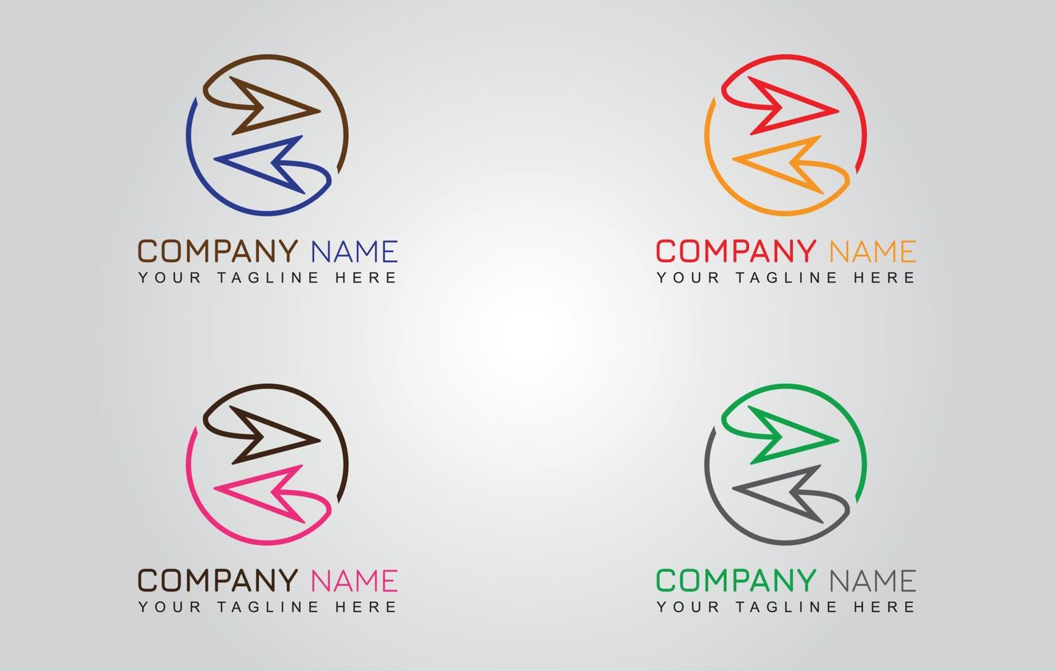 astratto logo design per attività commerciale vettore