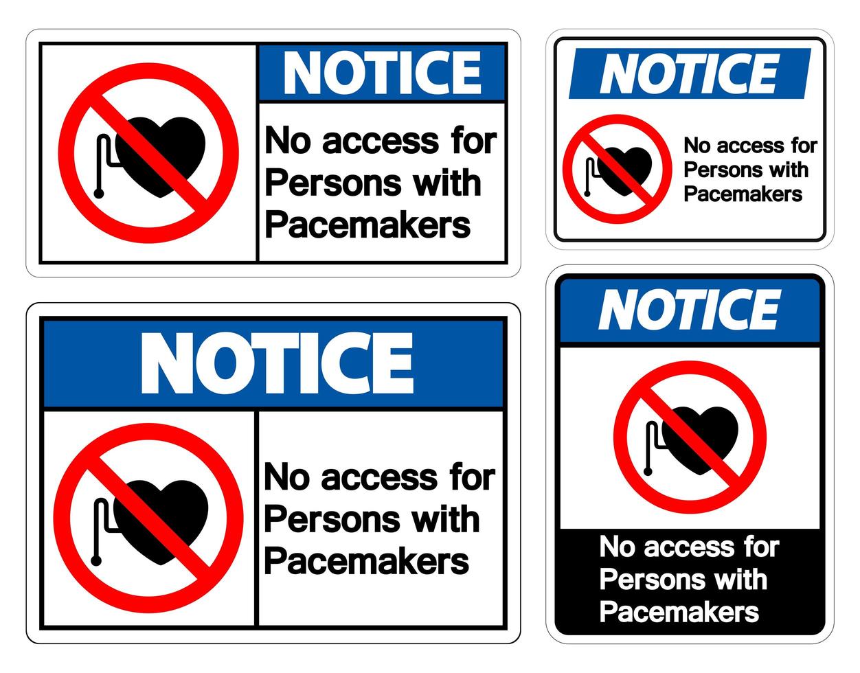 non notare l'accesso per le persone con pacemaker vettore
