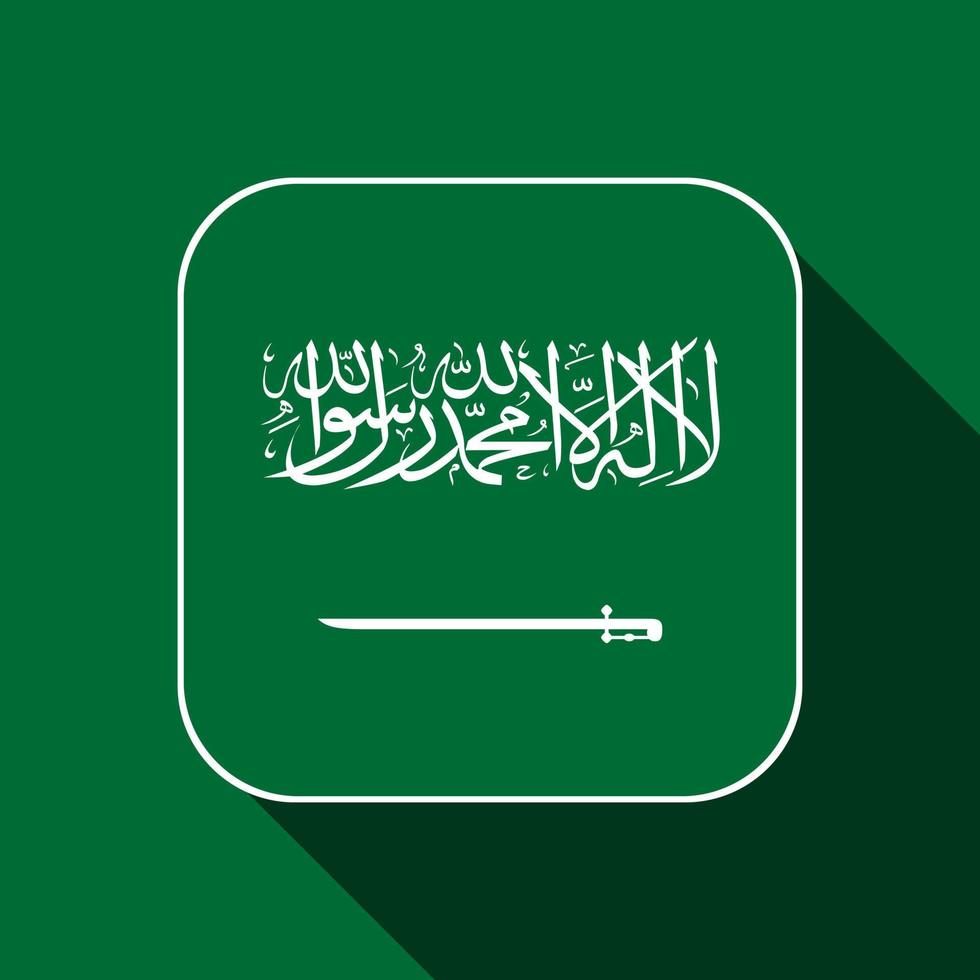 bandiera dell'arabia saudita, colori ufficiali. illustrazione vettoriale. vettore