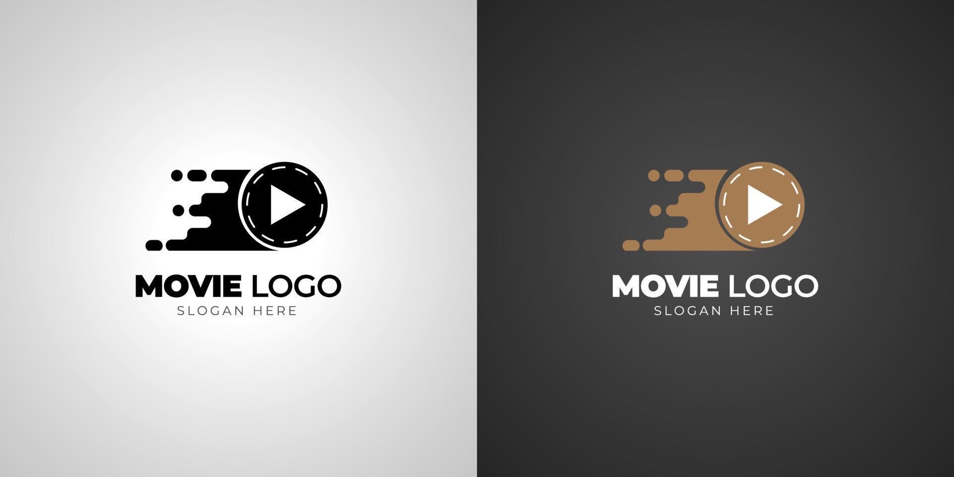 cinema film logo con pendenza sfondo modello vettore