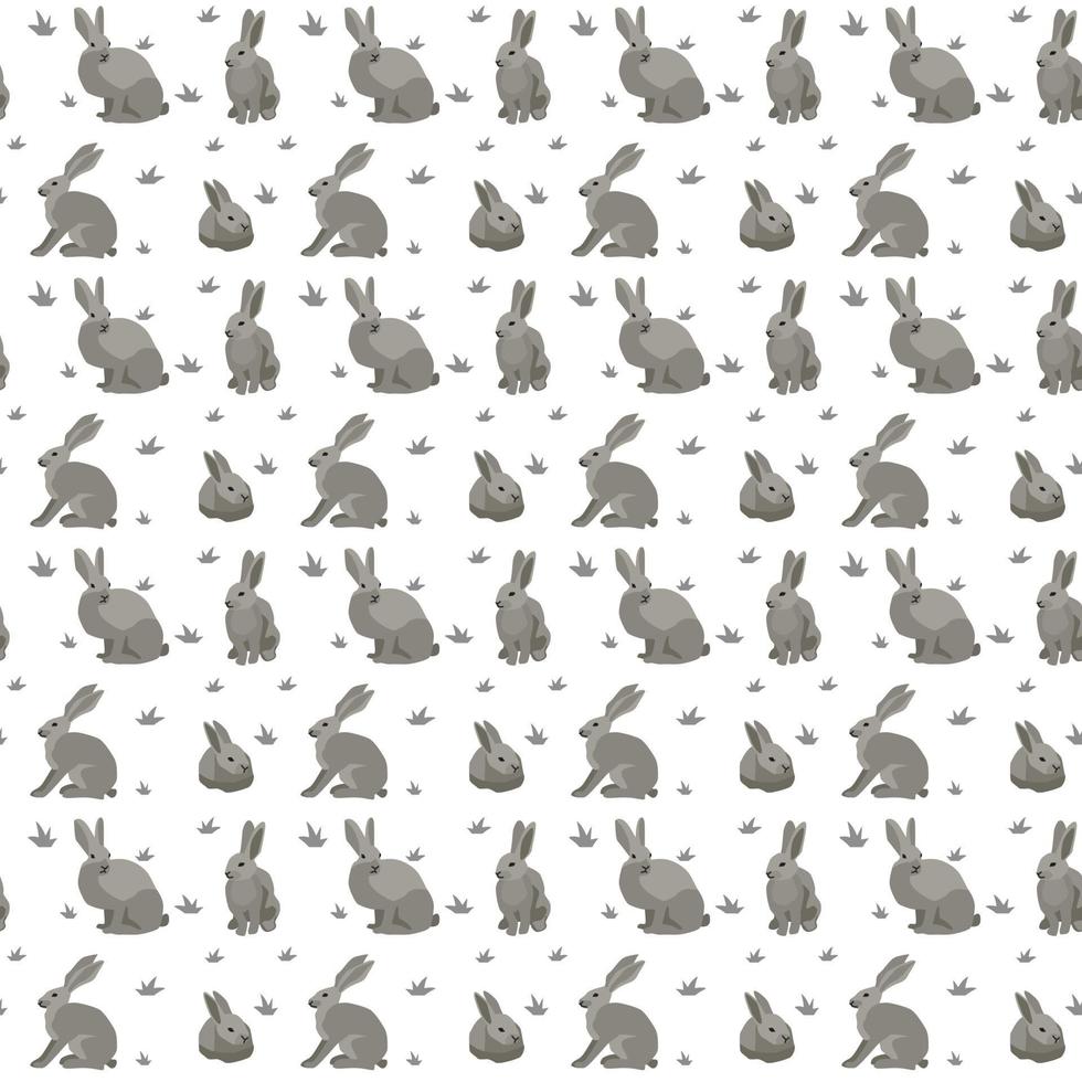 un' modello a partire dal un' impostato di conigli, lepri contorno di diverso occhiali da sole di grigio. isolato bianca sfondo, macchie, ombre. vettore illustrazione nel caos nel il mescolare.