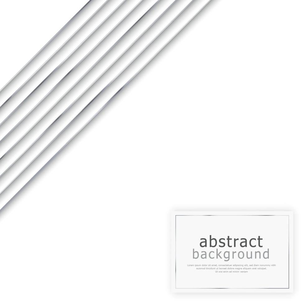 astratto bianca sfondo con acciaio linee, vuoto ragnatela modello cartolina per pubblicità - vettore