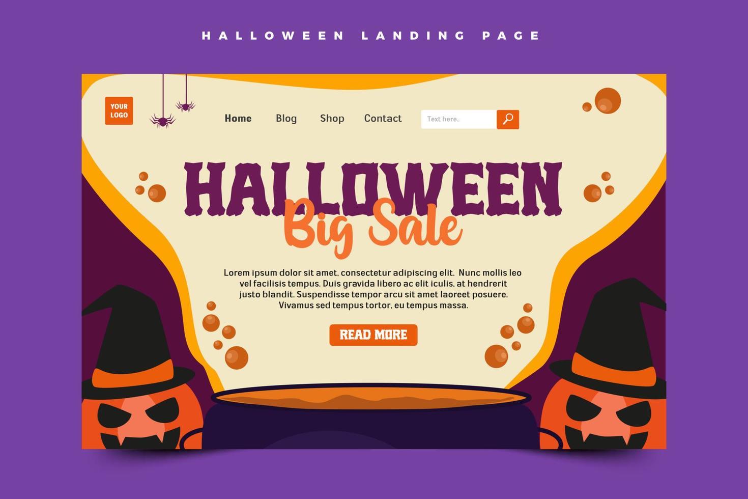 Halloween a tema grafico design modello facile per personalizzare semplice e elegante design vettore