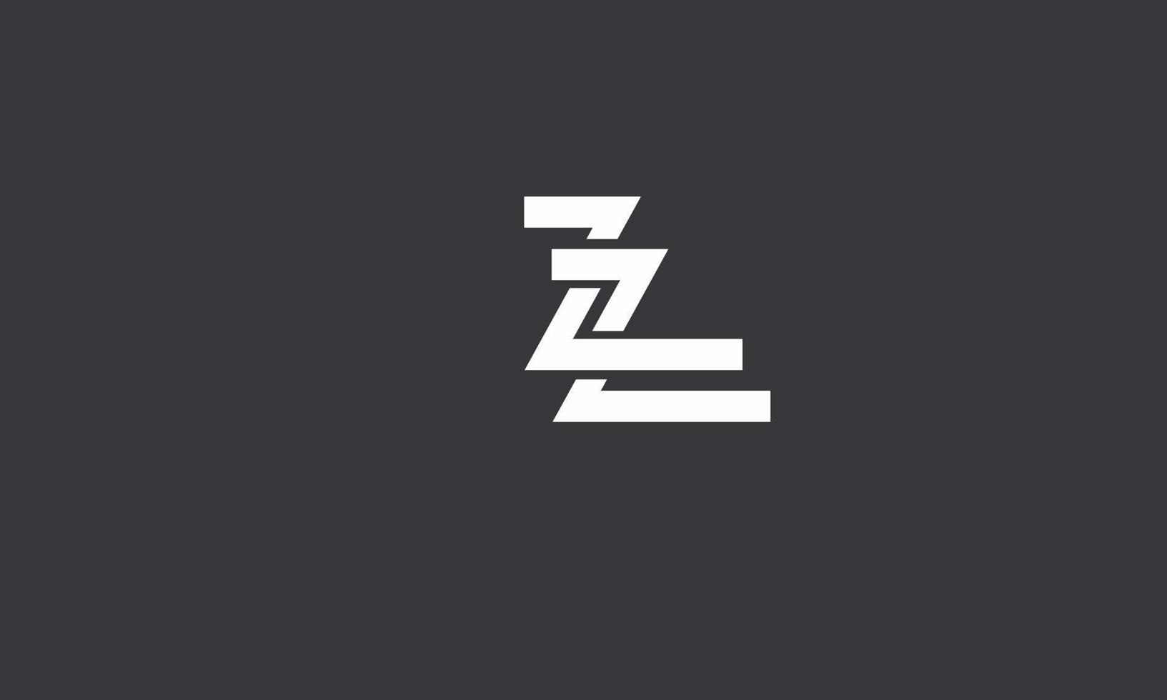 alfabeto lettere iniziali monogramma logo zz vettore