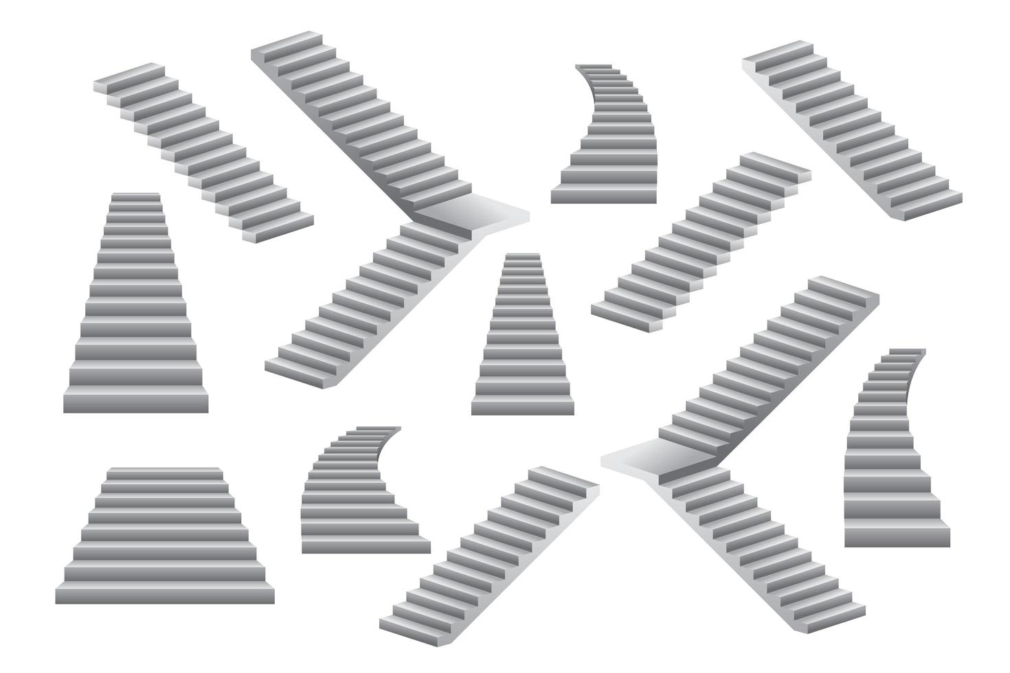 set di scale grigie vettore