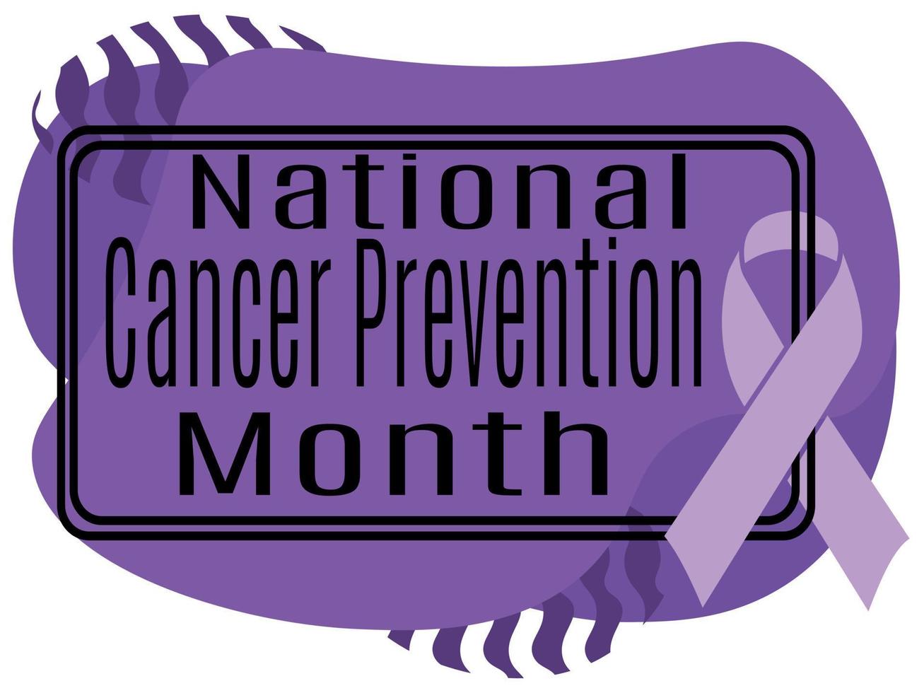 nazionale cancro prevenzione mese, idea per un' manifesto, striscione, aviatore o cartolina su un' medico tema vettore