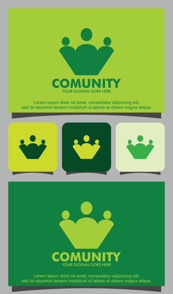 Comunità logo design vettore grafico
