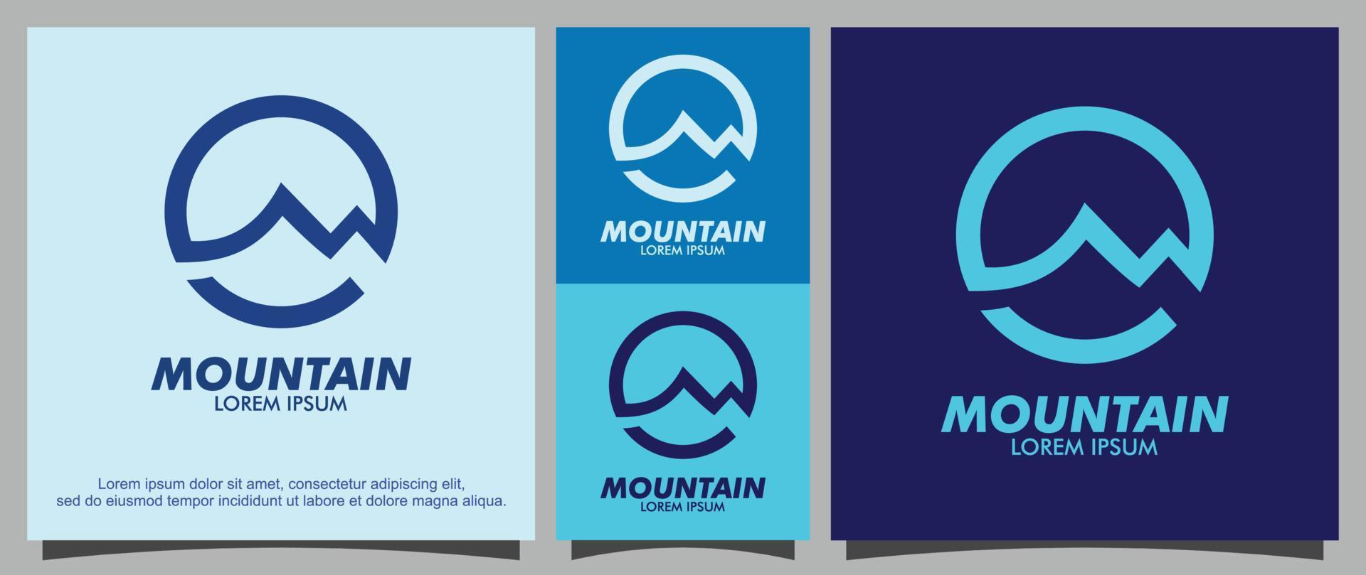 semplice montagna logo design modello vettore