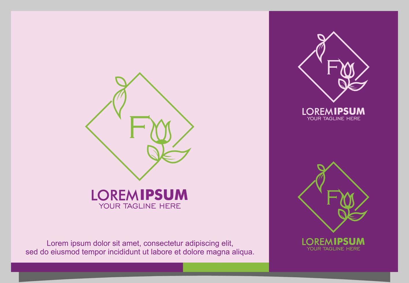 semplice fiore logo vettore design