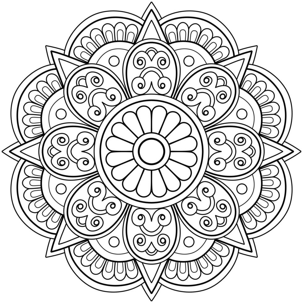 mandala digitale arte modello arte su il parete colorazione libro pizzo modello il tatuaggio design per un' sfondo dipingere camicia e piastrella stampino etichetta design decorativo cerchio ornamento nel etnico orientale stile vettore