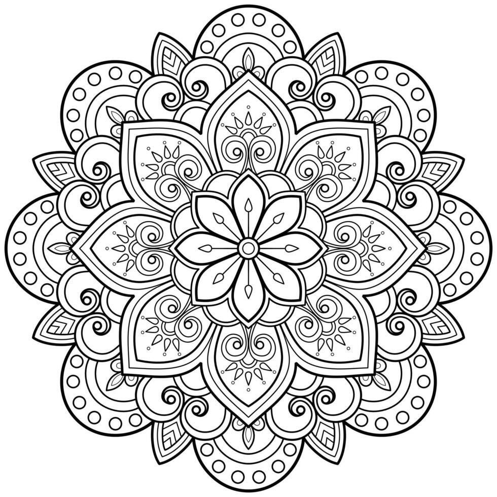 mandala digitale arte modello arte su il parete colorazione libro pizzo modello il tatuaggio design per un' sfondo dipingere camicia e piastrella stampino etichetta design decorativo cerchio ornamento nel etnico orientale stile vettore