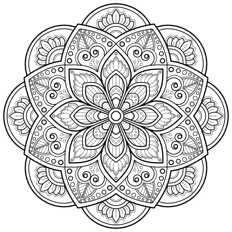 mandala digitale arte modello arte su il parete colorazione libro pizzo modello il tatuaggio design per un' sfondo dipingere camicia e piastrella stampino etichetta design decorativo cerchio ornamento nel etnico orientale stile vettore