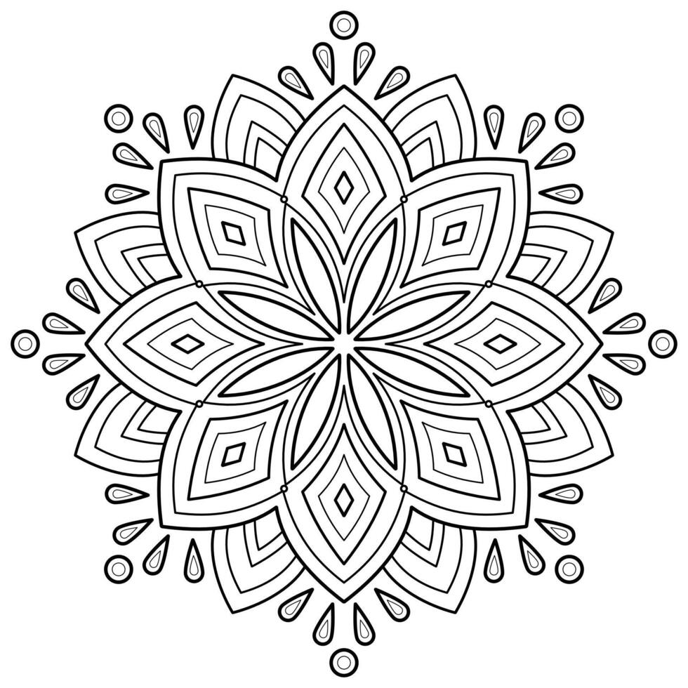 mandala digitale arte modello arte su il parete colorazione libro pizzo modello il tatuaggio design per un' sfondo dipingere camicia e piastrella stampino etichetta design decorativo cerchio ornamento nel etnico orientale stile vettore