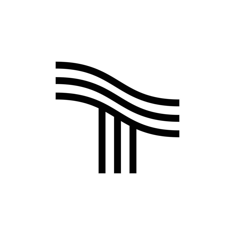 creativo lettera t logo design vettore