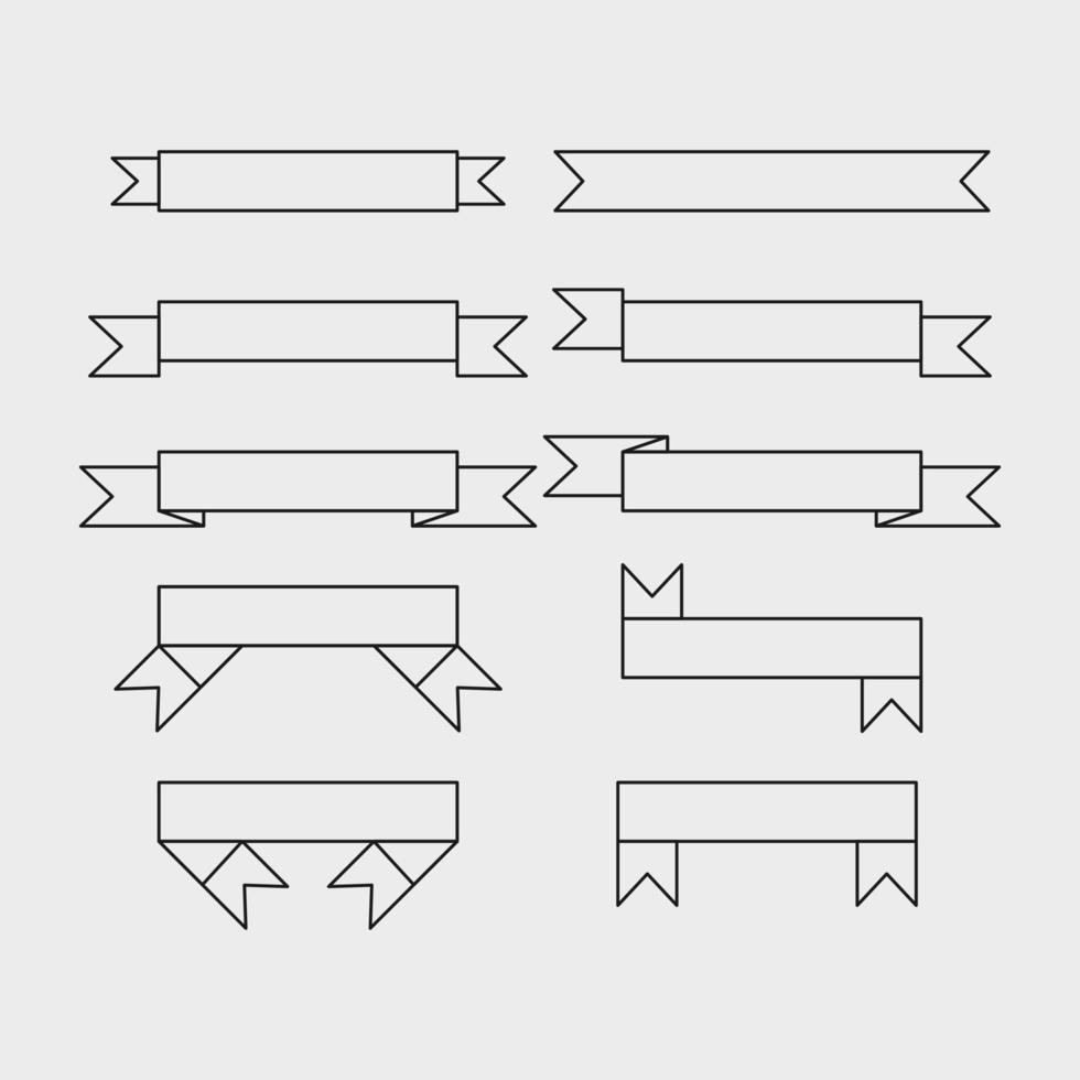 piatto minimalista stile nastro elementi con senza testo Linee per striscioni, volantini, manifesti, opuscoli, inviti, eccetera. vettore