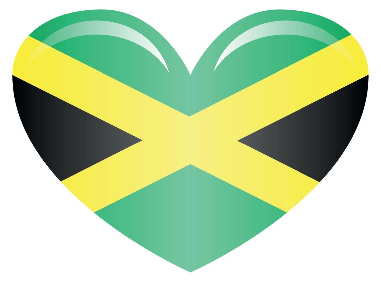 agitando bandiera di Giamaica. svolazzanti tessile giamaicano bandiera. il attraverso, Nero, verde, e oro vettore