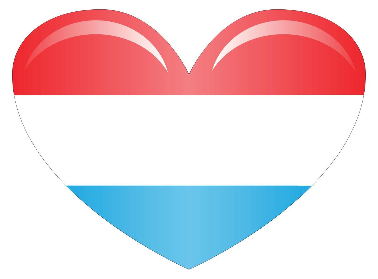 lussemburgo bandiera. preciso dimensioni, elemento proporzioni e colori vettore
