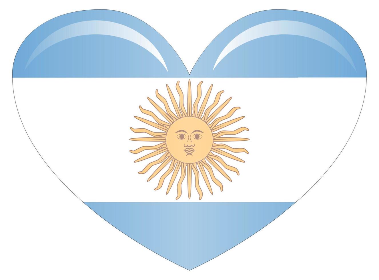 originale e semplice argentina bandiera isolato nel ufficiale colori e proporzione correttamente vettore