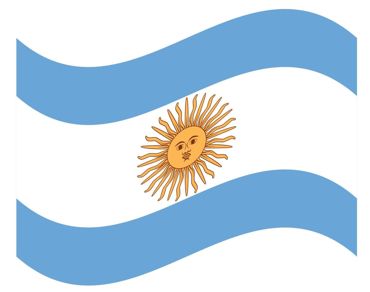 originale e semplice argentina bandiera isolato nel ufficiale colori e proporzione correttamente vettore