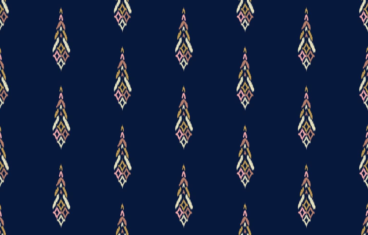 etnico modello ikat senza soluzione di continuità. tribale africano indiano tradizionale ricamo vettore sfondo. azteco tessuto tappeto batik ornamento gallone tessile decorazione sfondo