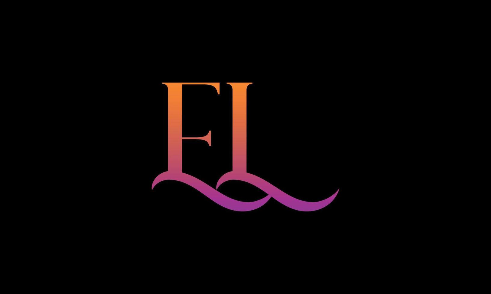 lettera EL vettore logo gratuito modello gratuito vettore