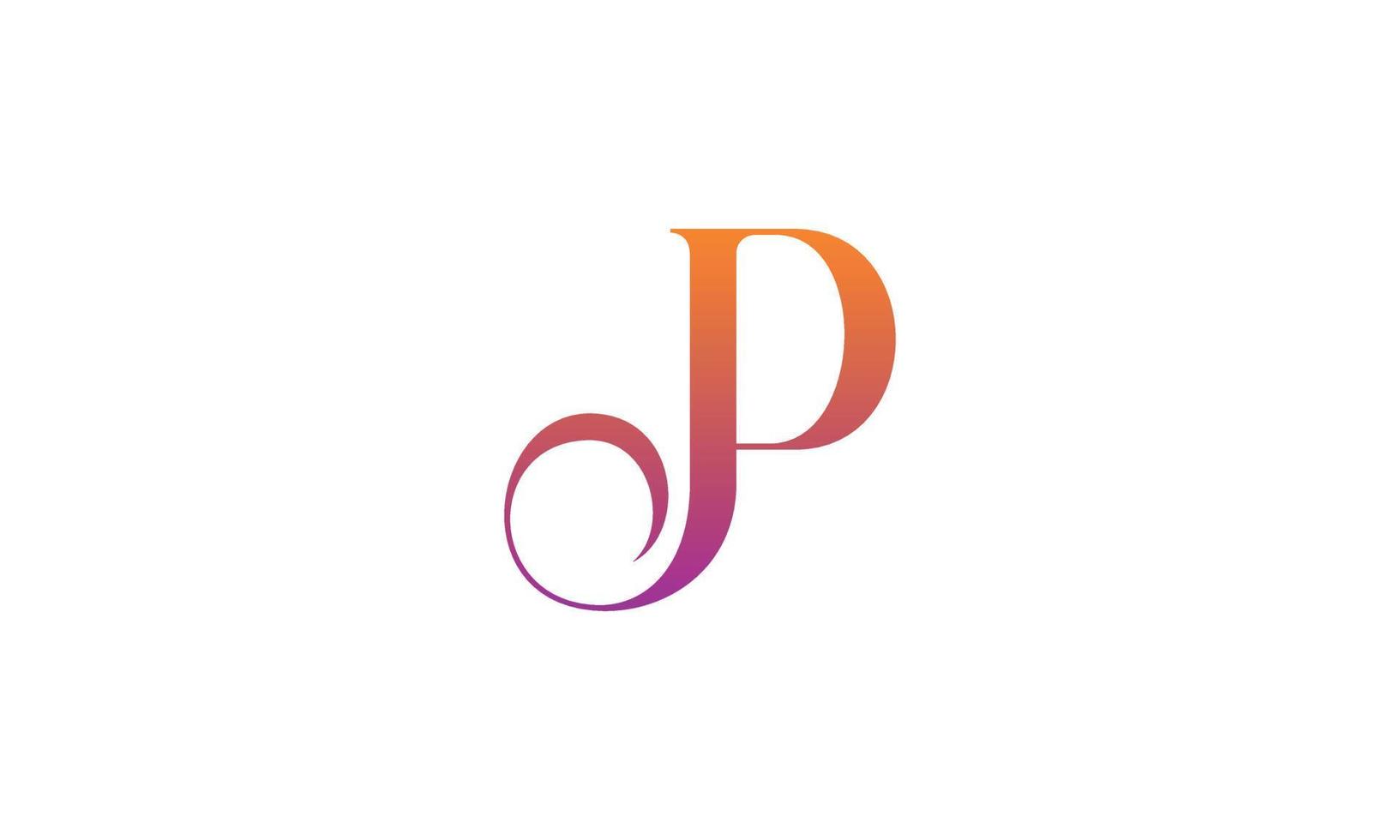 lettera jp vettore logo gratuito modello gratuito vettore