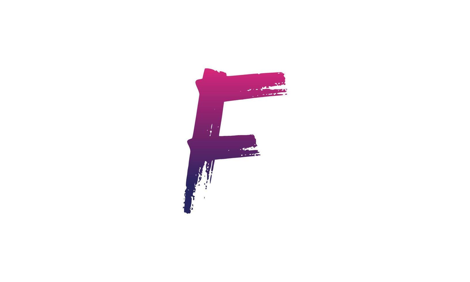 lettera f logo. f spazzola lettera logo design gratuito vettore modello.